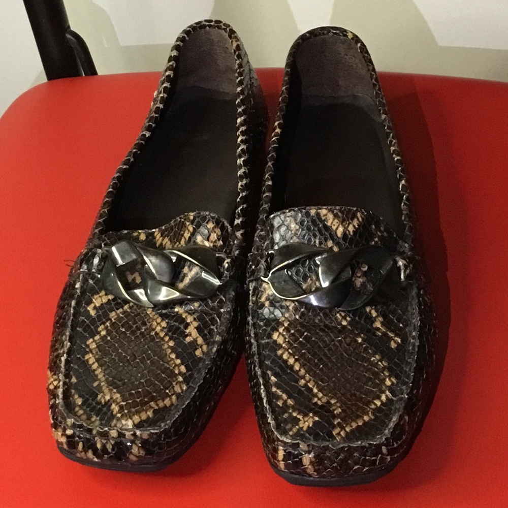 Stuart Weitzman Authentic Snake Skin Drivers - image 1